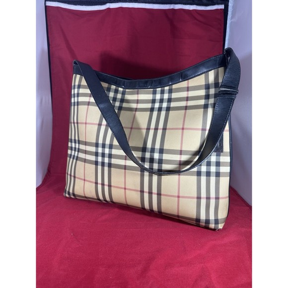 Burberry Handbags - Burberry London Classic Haymarket Check Medium‎ Handbag, Italy T-02-2